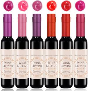 VBA 6 Colors Wine Lip Tint Set Mini LipStick s Wine Bottle Cover Liquid Lipstick