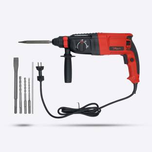 Hillgrove HGHD26RD6 26mm Hammer Impact Drill Machine Forward/Reverse Rotation with 5 Bits for Making Holes in Metal/Wood/Concrete Hammer Drill HGHD26RD6 Pistol Grip Drill