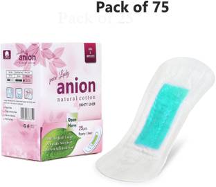 CareDone (75Pads,Packof3)Organic Cotton Ultra Thin Panty liners, Menstrual Feminine Pads. Pantyliner