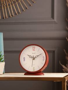 Exim Decor Cola Round Mini Analog Table Clock डेकोरेटिव शोपीस  -  14 cm