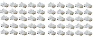 Etake (Pack of 50) RJ45 End Plug CAT5/CAT6 Network RJ-45 LAN Crimp Connector Rj 45 Lan Cable Connector Wire Connector