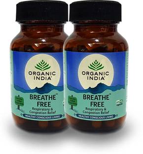 ORGANIC INDIA Breathe Free 60 Capsules Bottle- (Pack Of 2)