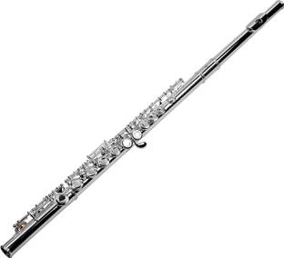 KADENCE Closed Open Hole Metal Flutes for Beginner, Kids, Student Silver Nickel Flute Nickel Flute