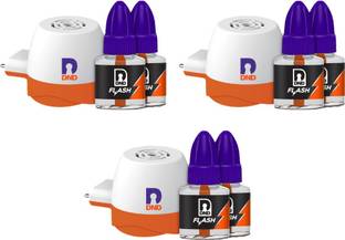 डीएनडी Flash Mosquito Repellent Refill |3X Turbo Power|Combo 6 Refills & 3 Machine | मॉस्क्वीटो वेपोराइज़र