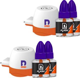 DND Flash Mosquito Repellent Refill |3X Turbo Power|Combo 4 Refills & 2 Machine | Mosquito Vaporiser