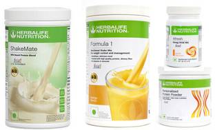 Herbalife Nutrition Formula 1 Shake Mango +Protein Powder 200 Gram + Afresh Peach + Shake Mate Plant-Based Protein