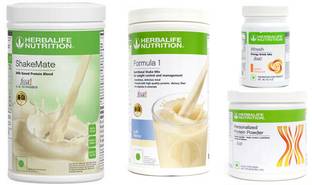 Herbalife Nutrition Formula 1 Shake Kulfi +Protein Powder 200 Gram + Afresh Peach + Shake Mate Plant-Based Protein