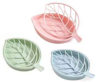 JRD Soap Box Leaf Shape Soap Draining Dish Decorative Soap Holder for Bathroom