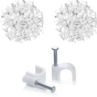 TruTool 6 mmHardware Circle unbreakable PVC Cable Clip with Nails Plastic Cable Wraptor Cable Tie