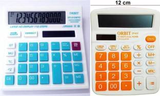 german valley Orbit 612 Orange And 512 WTC Blue Stylish/Soft Keys Calculator Combo 612 Orange+512Wtc Blue Basic  Calculator