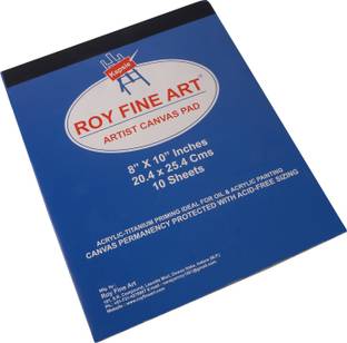 KABEER ART Canvas Pad 8X10 Acrylic Fine Grain Canvas Pad (Set of 10)