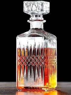 Zepoli Whiskey Decanter for,Scotch,Vodka,Wine or Bourbon-1000 ML Wine Decanter-Glass Adult Decanter