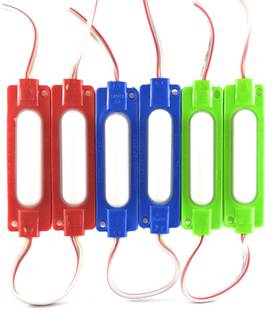 समेज 6 Pics 12 Volt DC Capsule LED Module Red Blue Green 2 pics each LED लाइट इलेक्ट्रॉनिक हॉबी किट