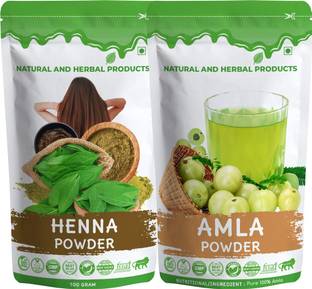 NATURAL AND HERBAL PRODUCTS Amla Henna Powder for Hair Care | Mehndi | Hair Growth | Hair Colour | Hair Fall , Green