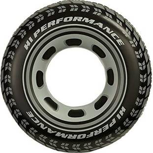 Radhesales Black Wheel Tire Men Swimming Ring Adult Inflatable Pool Inflatable Pool Accessory