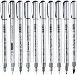 GifMor Superior Technical Needle Drawing Pen Set of 10 Fineliner Pen