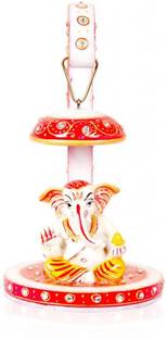 rajwada arts Ganesh Ji Sitting Under Chatra Decorative Showpiece  -  20 cm
