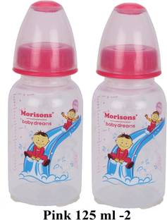 Morisons Designer Feeding Bottle 125 Ml pack of 2 Pink - 125 ml