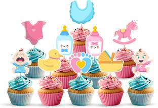ZYOZI Baby Shower CupCake Topper 10PCS Baby Shower Party Supplies Cupcake Decorations Cupcake Topper