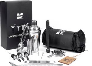 bar box Mini Bartender Travel Kit Bag(Black) 11 - Piece Bar Set