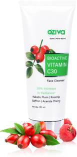 OZiva Bioactive VitaminC30 FaceCleanser for SkinRadiance Enhancement&Collagen Building Face Wash