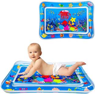 Pulsbery Baby Leakproof Inflatable Water Playmat For Babies Kids-Blue Inflatable Swimming Mats
