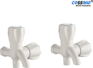 BATHHALL Polo Plastic Two In One Bib Taps For Bathroom - Set of 2 Faucet Set