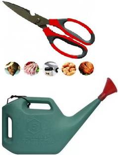 Green India Gardening Tools 5 ltr Garden water can with multi propose scisoor Garden Tool Kit