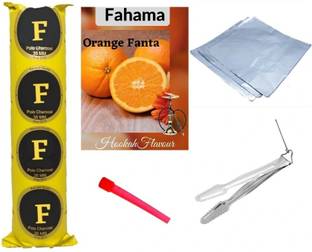FAHAMA MAGIC COIL ORANGE FANTA FLAVOR CHIMTA FOIL PAPER MOUTH TIP COMBO ORANGE FANTA Hookah Flavor