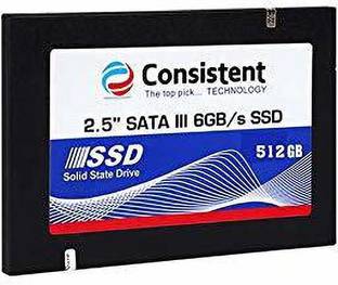 Consistent 5 Year Warranty 512 GB Laptop Black SATA III Internal Solid State Drive (SSD) (CTSSD512S6)