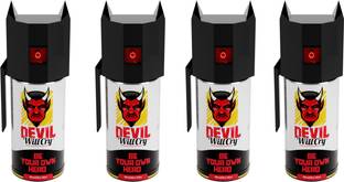 Devil Will Cry Powerful Black Pepper Spray Self Defence for Women, Girls Pack Of 4 Each 55 ml Pepper Fogger Spray