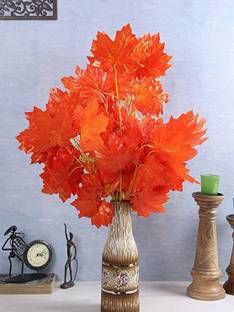 well art gallery Natural Looking Artificial Maple for Home, Party, Wedding (Orange)(Set of 4) Artificial Plant
