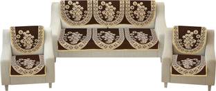 Shivkirpa Cotton Abstract 3+1+1 Seater Sofa Cover
