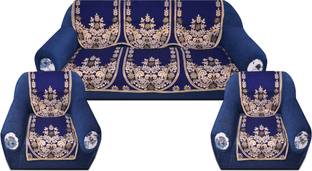 AK Decor Cotton 3+1+1 Seater Sofa Floral Cover