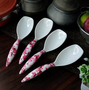 Creative Hub Serving Spoon Set of 4/Melamine Serving Spoon,Spoon Set/Cutlery Set/Kitchen Tool Melamine Serving Spoon, Soup Spoon, Cream Spoon, Table Spoon, Salad Spoon Set