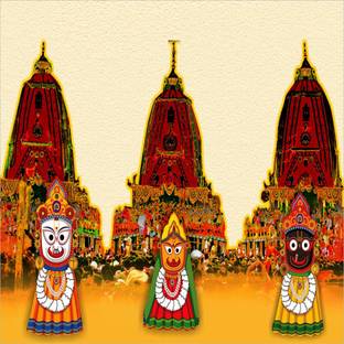 Wall gallery 45.72 cm Legend surrounding the Temple of Lord Jagannath Glowing Sticker18 x 12 Inc Self Adhesive Sticker