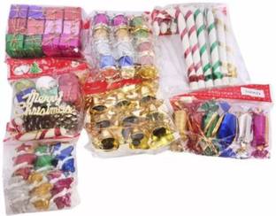 RG Accessories Christmas Tree Decoration Items - Pack of 62 - Theme Christmas Hanging Ornaments Pack of 62