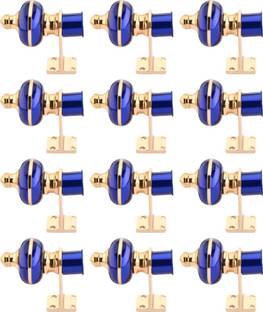 Sun Shield Blue, Gold Curtain Hooks Metal