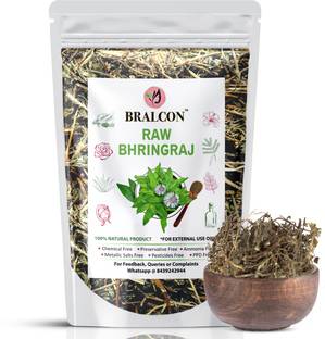 BRALCON Organic Raw Bhringraj -100g| 100 % Natural Bhringraj Dry Leaves for hair growth|