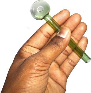 Hookah palace 4 inch Glass Oil Burner Pipe Green Borosilicate Glass Inside Fitting Hookah Mouth Tip