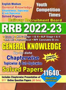 RRB GENERAL KNOWLEDGE (Chapterwise Topicwise & Sub-Topicwise Solved Papers) [English Medium]