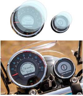 FriendZon 9H Nano Screen Protector for RE Meteor 350, Scram 411, Hunter 350 (Pack of 2) Bike Crash Guard