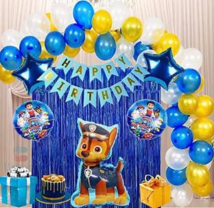 Fun and Flex paw patrol birthday party decoration – combo pack of 52, paw patrol foil balloon