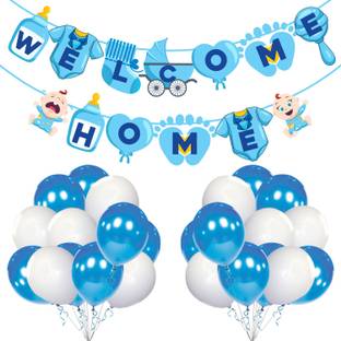 ZYOZI Baby Boy Welcome Home Decoration Kit for Baby Shower / Welcome Party(Pack of 26)