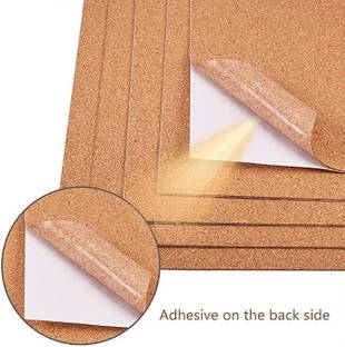 POLARIS FOX A4 Size Cork Sheet |1 mm Thickness sheet| self-adhesive sheets | Pack of 8 | Felt Sheet