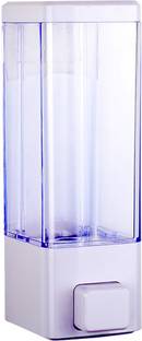 Bath Guru ABS Plastic Wall Mounted Liquid Handwash Dispenser For Bathroom Kitchen 350 ml Soap, Shampoo, Conditioner, Lotion, Gel Dispenser