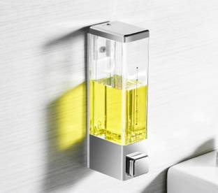 Bath Guru ABS Plastic Wall Mounted Liquid Handwash Dispenser For Bathroom Kitchen 350 ml Soap, Shampoo, Conditioner, Lotion, Gel Dispenser