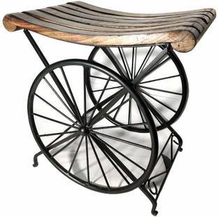 THE WOOD MART WOOD MART IRON STOOL Living & Bedroom Stool