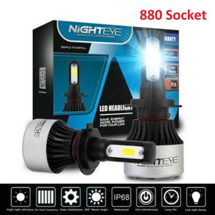 acube mart Nighteye 72W 9000LM 880 Socket LED Headlight Kit Bulbs Lights 6500K White Fog Lamp Motorbike, Car LED (12 V, 72 W)