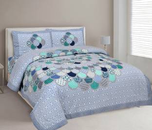 WAR TRADE Cotton King Flat 200 TC Printed Bedsheet